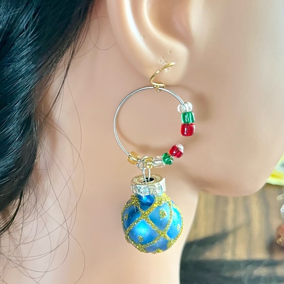Christmas pierced bulb earrings jewelry - Picture 11 of 15